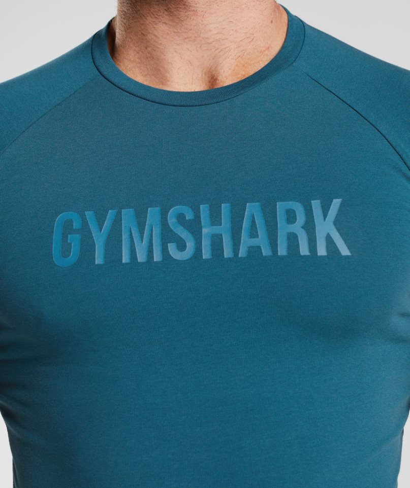 Koszulki Gymshark Apollo Męskie Niebieskie | PL 968QZI